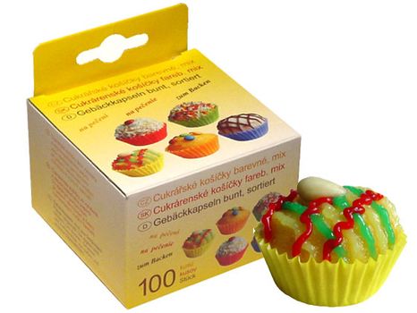 Cukrárenské košíčky farebné 50 x 30 mm, 100 ks / ba