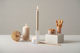 Duni Svietnik Flake , matné sklo , 4x8,3cm, 4ks/ba vhodný na valcovné sviečky Pillar