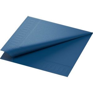Duni Jednofarebné servítky 33 x 33 cm tmavo modrá , 2-vrstvové, 125 ks / ba