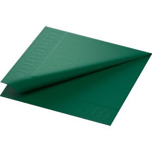 Duni Jednofarebné servítky 40 x 40 cm tmavo zelená, 2-vrstvové, 125 ks / ba