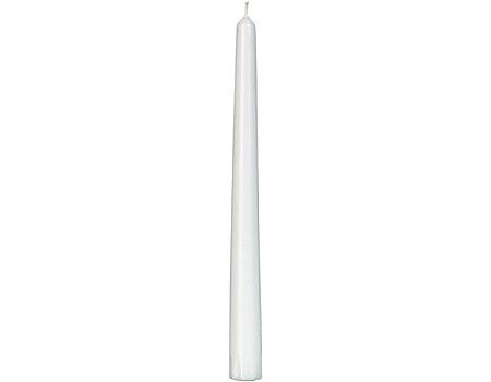 Duni Konické sviečky biela 250 x 22 mm, 50 ks / ba