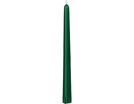 Duni Konické sviečky tmavo zelená 250 x 22 mm, 50 ks / ba