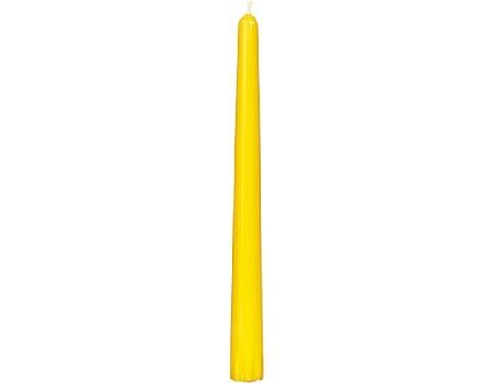 Duni Konické sviečky žltá 250 x 22 mm, 50 ks / ba