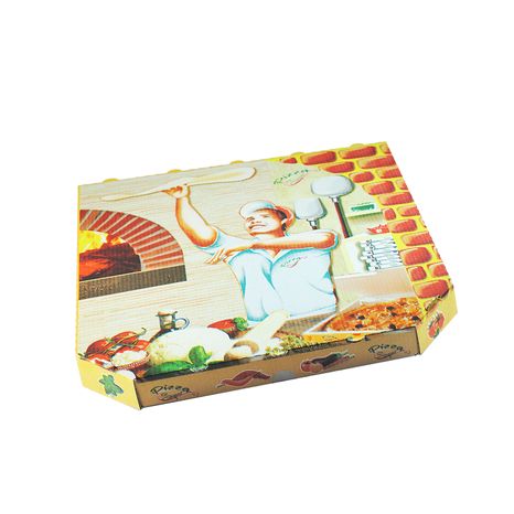 Krabica na pizzu z vlnitej lepenky 32 x 32 x 3 cm, 100 ks / ba - typ 6
