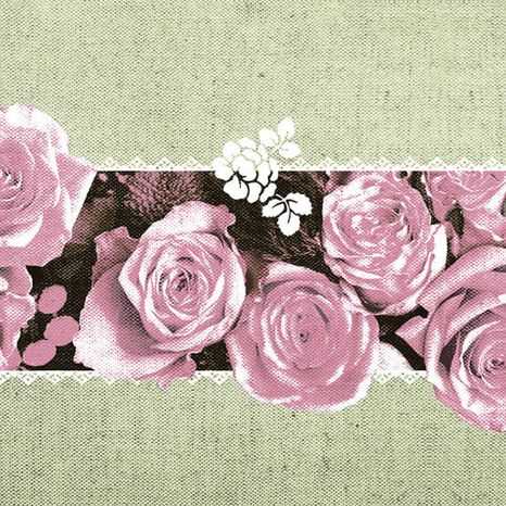 Mank Lovely roses pink 40x40cm, 50ks/ba