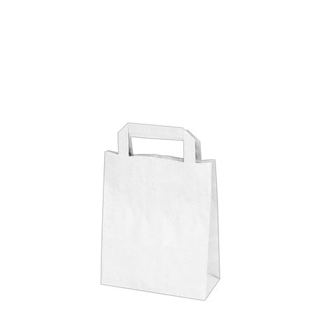 Papierová taška biela BIO 26+17x25cm, 50ks/ba