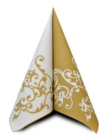 Mank Pomp gold-white 40x40cm, 50ks/ba
