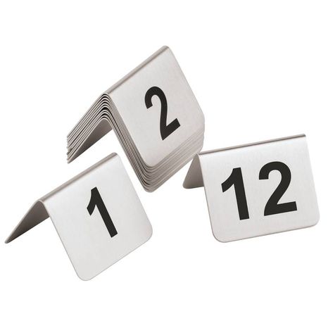 Stojan nerez 5,3 x 4,5 cm čísla na stoly číslovky od 13 - 24
