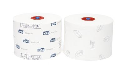 Tork mid-size toaletný papier celulóza+recykel / biela počet vrstiev - 2 šírka - 9,9 cm dĺžka kotúča - 100 m, 27ks/krt